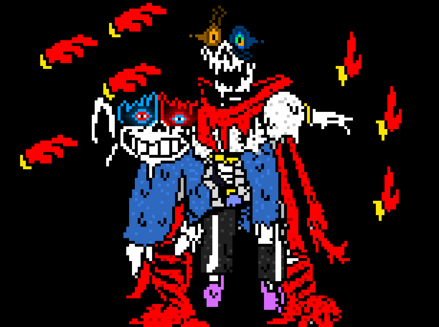 [Dusttale:melting sanity][lancer89's take on Dustbones,also known as sixbones]