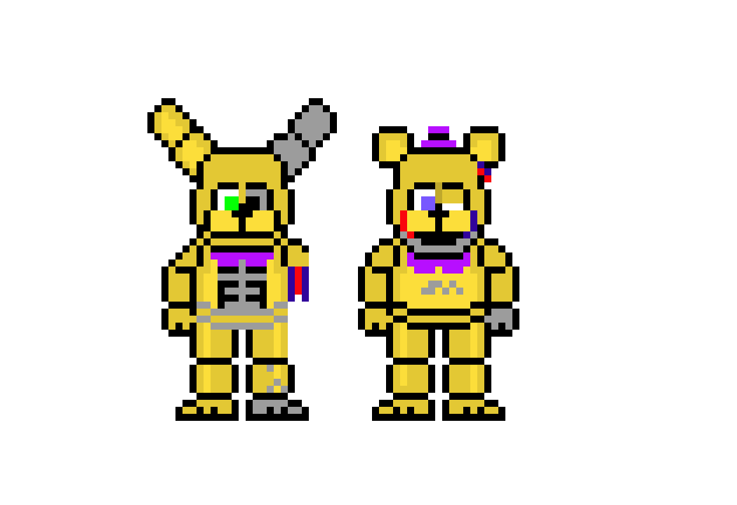 [8e23a1] withered Fredbear and Springbonnie 3