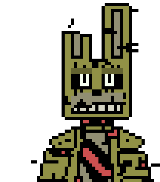 [b9de0d] *he walks over to gf, bf, monica and polus* - springtrap
