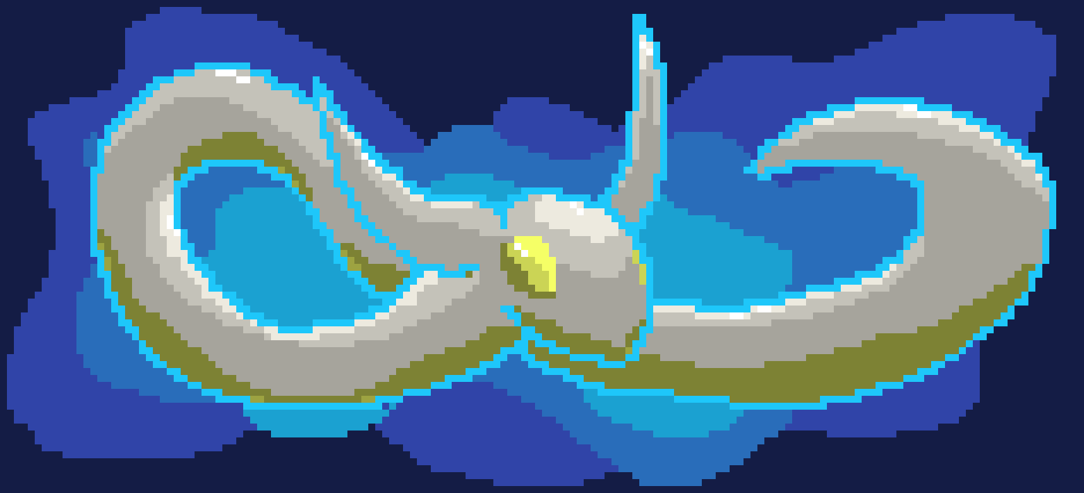 [f868dd] Pixel Water Snake Dragon(Gold pearl form(Super rare)