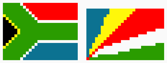 [a585ea] RSA and Seychelles Flags