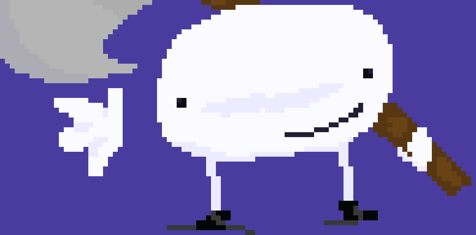 [236914] (instead of val, bloob stands on the counter.) HELLO!! WELCOME TO... DINER! What do you want?"
