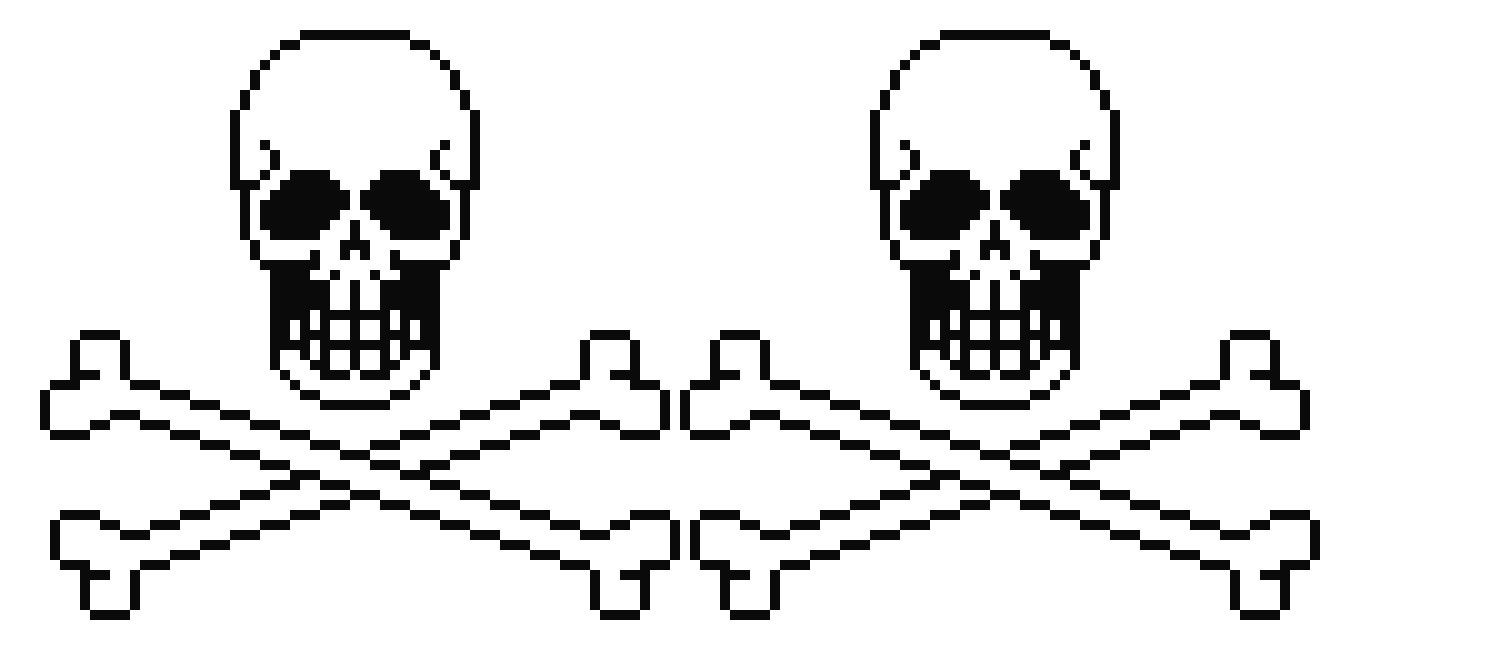 [9664c4] 2 SKULL AND CROSSBONES