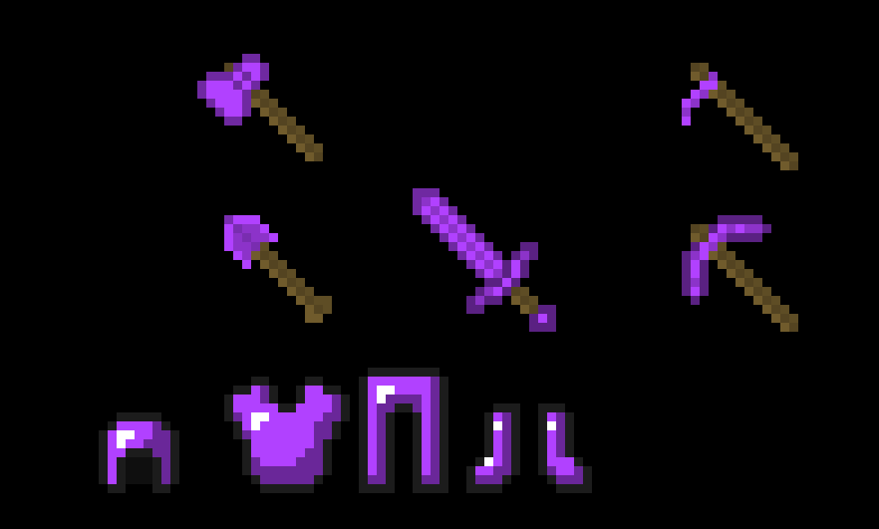 [9664c4] Amethyst Armor & Tool Set