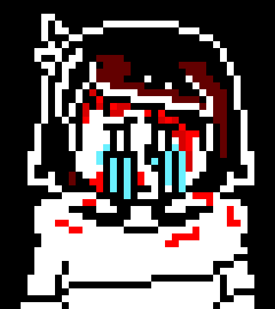 [2fbf6b] Terrorized chara is when Dusk (horror chara) is tortured by terror, and bassically becomes a slave.. if you can see the soul hanging, thats her soul.. in chains.. and she only has perserversance at desperate times.