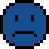 [293fff] Pixel Sad Face