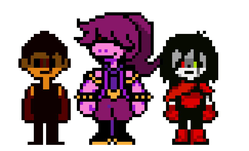 [6c26bc] Blood in Deltarune AU Characters (Darkworld)