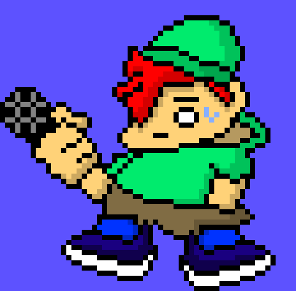 I started doubting my sprite and found flaws but I got to (fix) it (hint its the shorts)-Bx