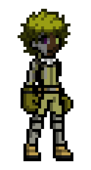 [6c26bc] Warrel Spurloyd/Cy-Shock - MHA Hero OC Idle Sprite (Hero Costume)