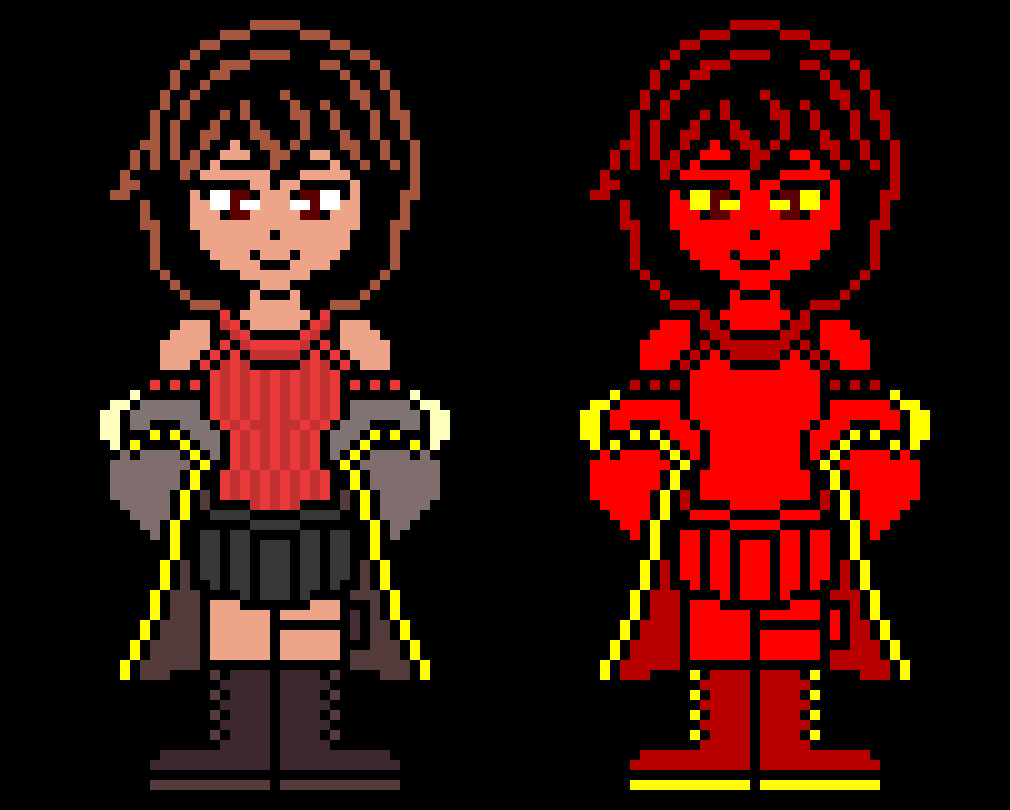 [842b2e] FellShift Chara Sprite Redraw [Left - Colored | Right - Battle] - CT