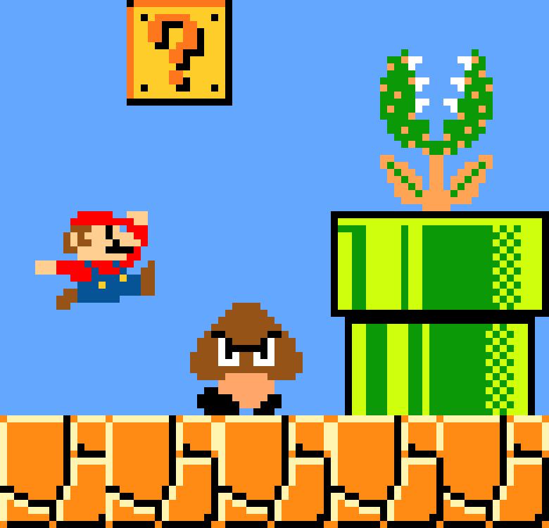 Mario Bros. custom stage pixel art!