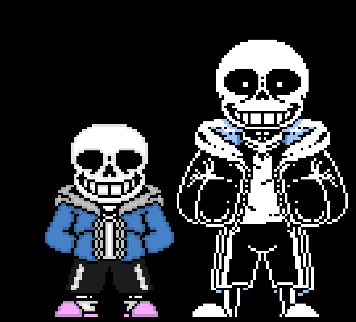 [e8cb42] uhhh i think i might need to upscale my sans sprite (sprite on the right is by: https://www.deviantart.com/dustfellsans110yt