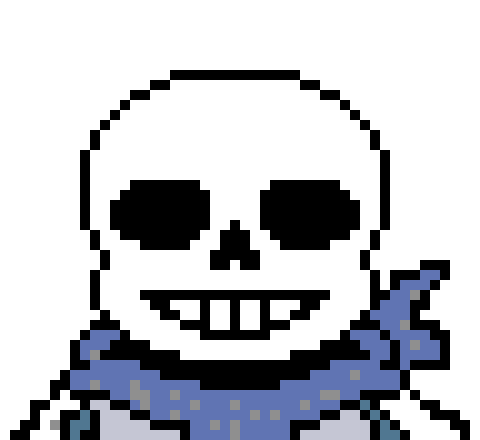 well its time to kill you.*he swings his sword at whitty* - (dusttrust) Sans The skeleton