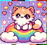 [f15231] cute_cat_rainbow