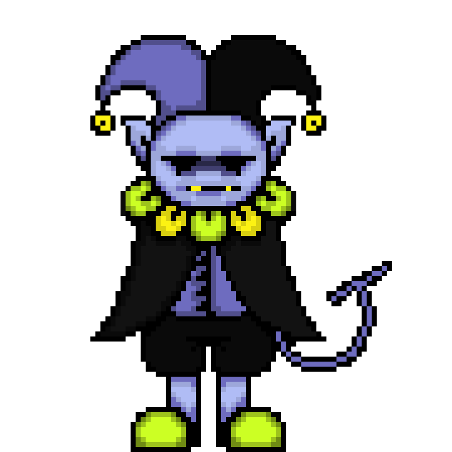 Jevil, but he doesnt have any arms, and like last time, hes not too happy about it. | Get the god damn wheelchair