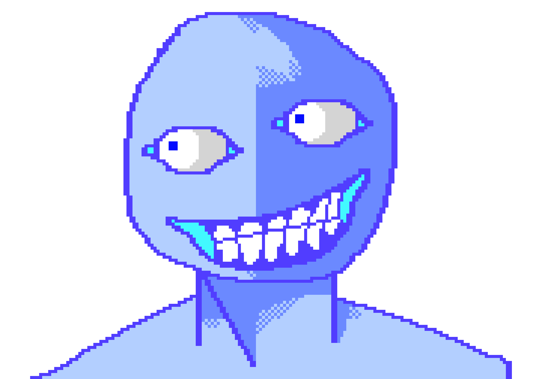 [14d431] Go to a image size checking website to get its dimensions, look at the artwork and count how many pixels wide the drawing is (if its pixel art) then you can determine the scaling. for instance if the drawing is 13 pixels wide, but the image size thingy tells you its 65 pixels wide, that means each pixel is 65/13 = 5 pixels wide. So you go to another scaling website and scale it by two to get 10 pixel scaled pixels.