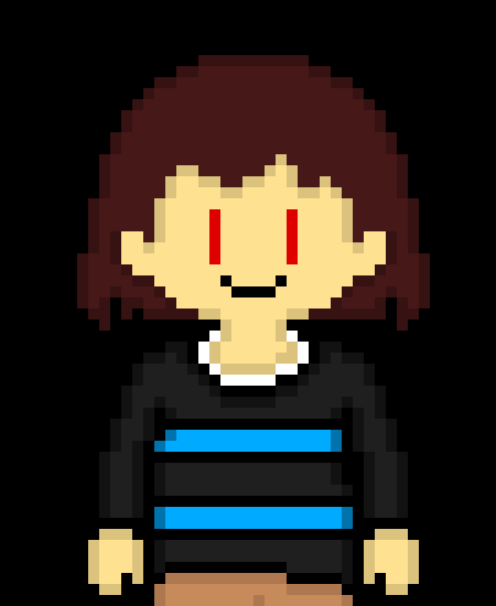 [0ae1f1] heheheh, you'll be fun to kill, so i'll save you for last *goes into Frisk's body and respawns. Frisk starts walking to snowdin*