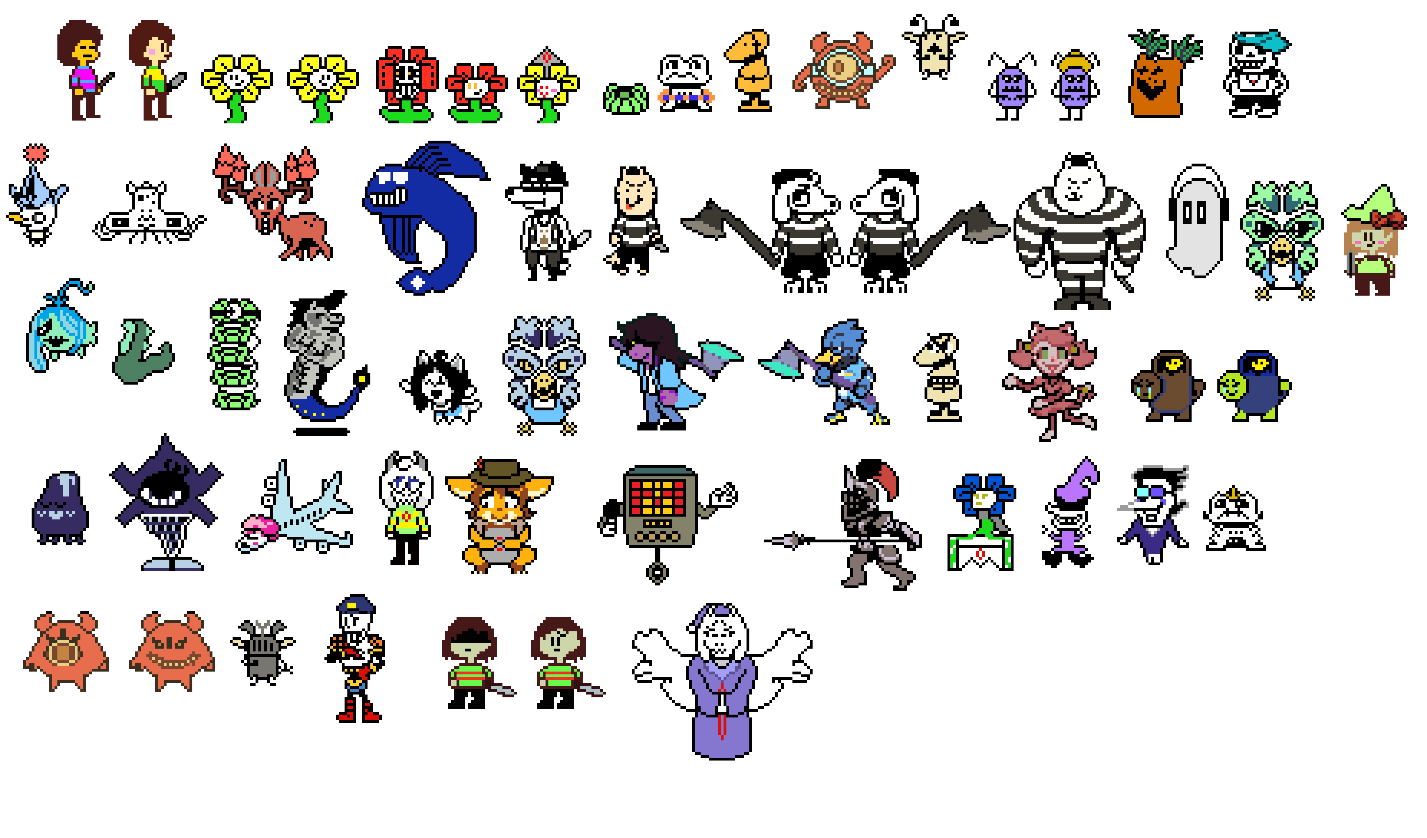 [ffa4ad] Undertale: Anomalous:ALL battle Sprites