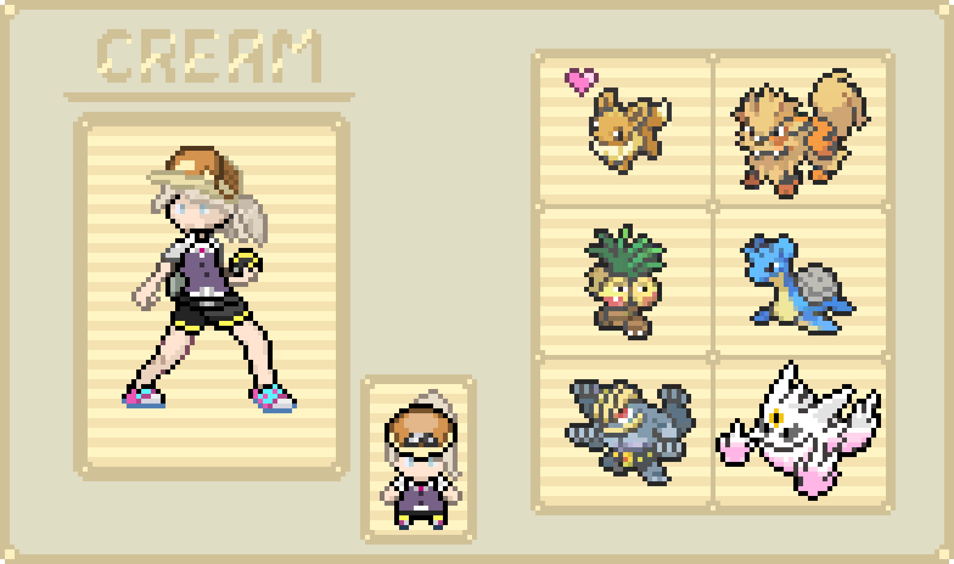 [0031a6] pokemon Cream sprite + team + shiny Mega Gengar