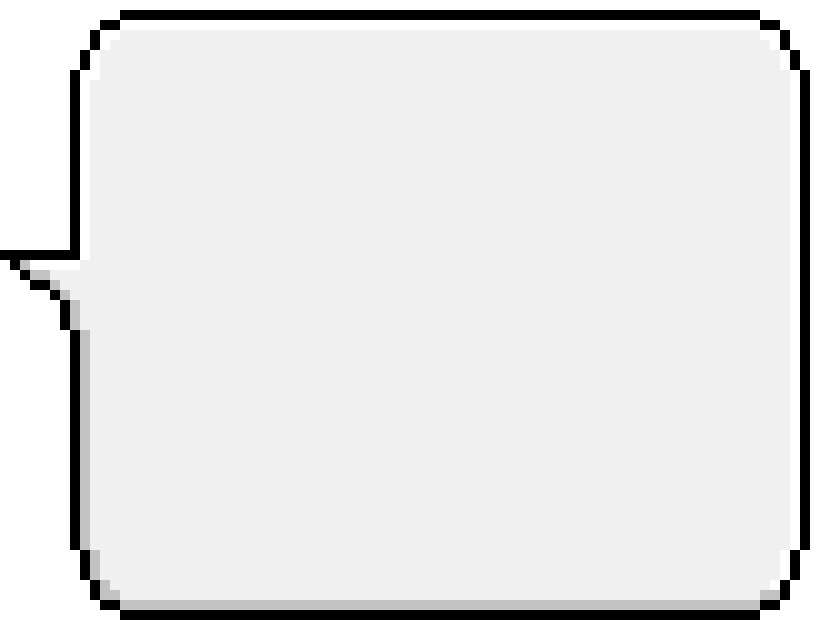 [6080ea] rounded square speech bubble left bigger