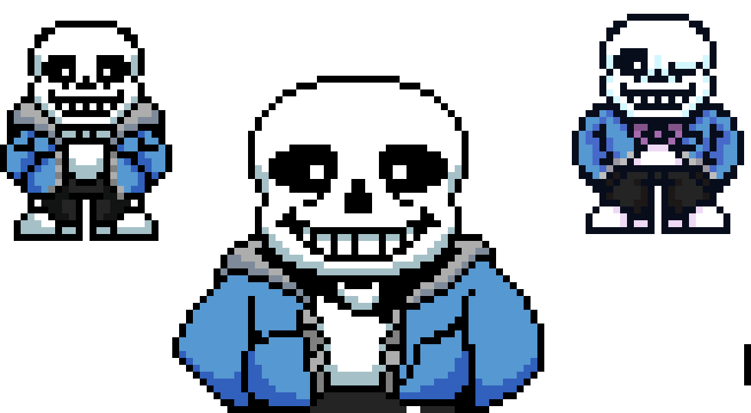 [48c3dd] Undertale Sans and Undertale: Remodeled Sans sprite. (including overworld sprites)