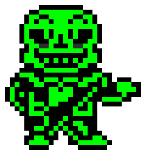 [green sans fires the big ass blaster and whiter than a grain of sand frisk]