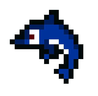 [34e142] dolphin pixel
