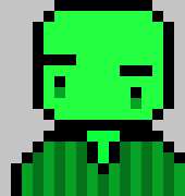 [258281] your face thingy is blue, and when you are happy, its green.. -Ez