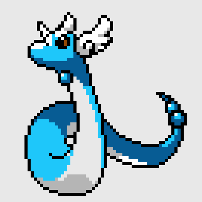 pokemon dragonair pixel art