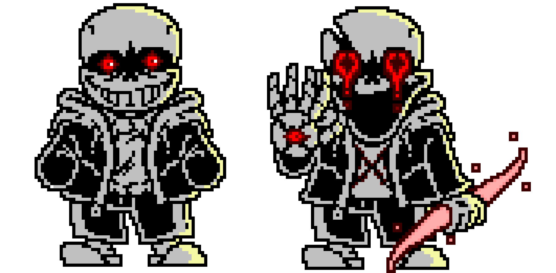 [e27272] I want a vhs sans sprite with these 2 phases looking like this.