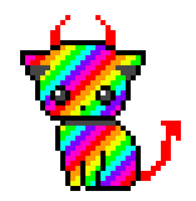 [9664c4] Rainbow Devil Kitty