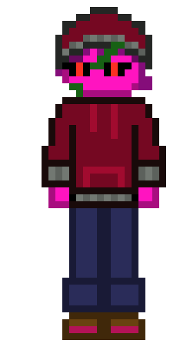 [63537d] Hayden covered in zombie blood
