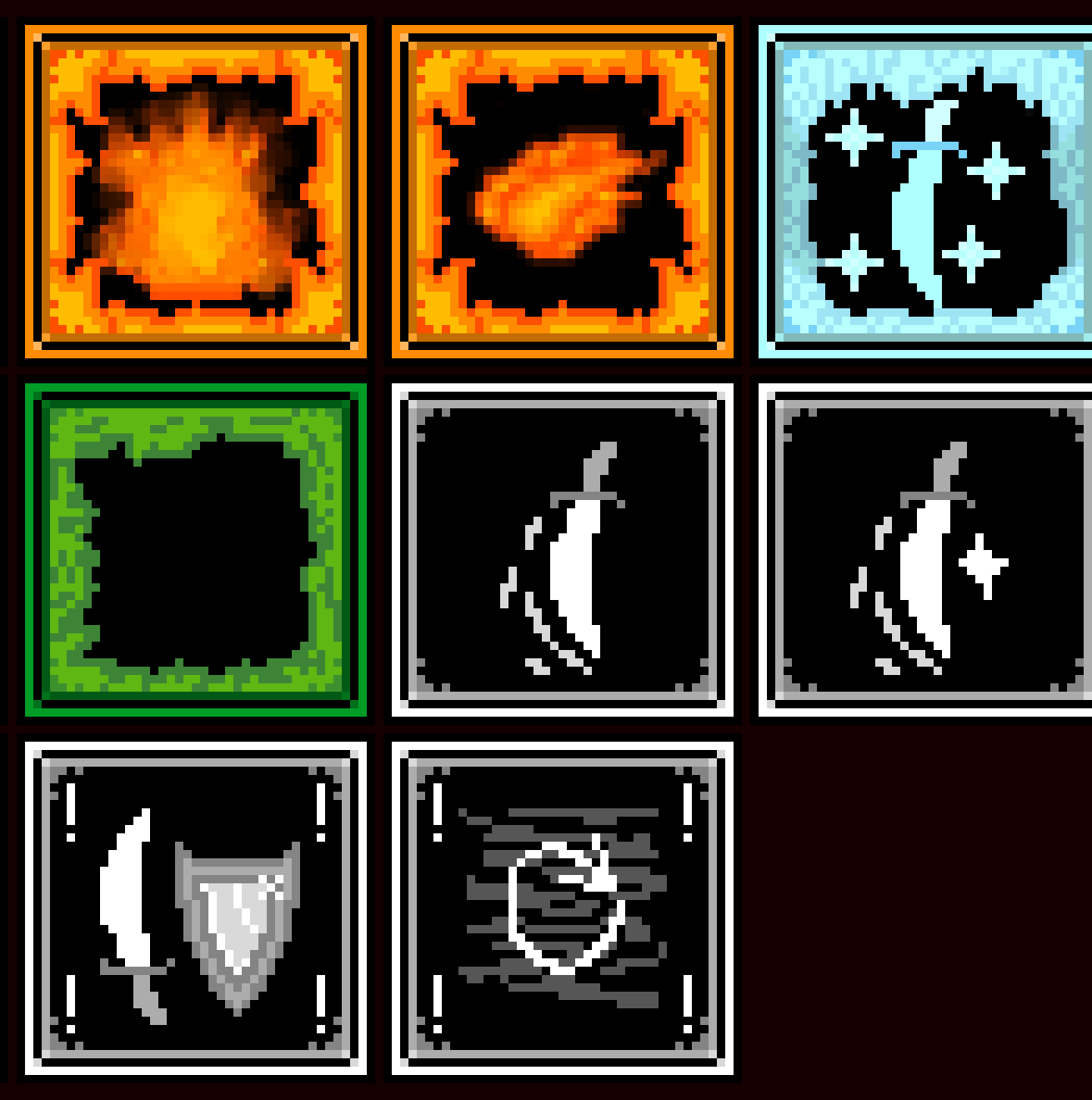 [0b970e] The abilities (in order) are fire slam, fire fist, ice dagger (conjure/release), rotbomb (self detonate/on death type of move), basic m1, special m1, parry, shadow dodge