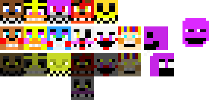 Fnaf Fnaf2 and Fnaf 3 animatronics