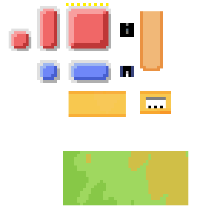 [23861d] Pokemon World Map Pieces
