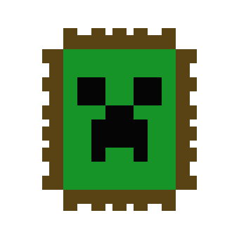 [9664c4] Creeper Face-Postage Stamp