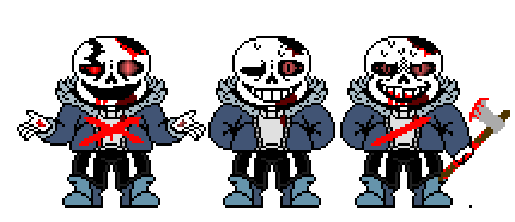 HorrorTale Sans Last blood hardmode Sprite. V3