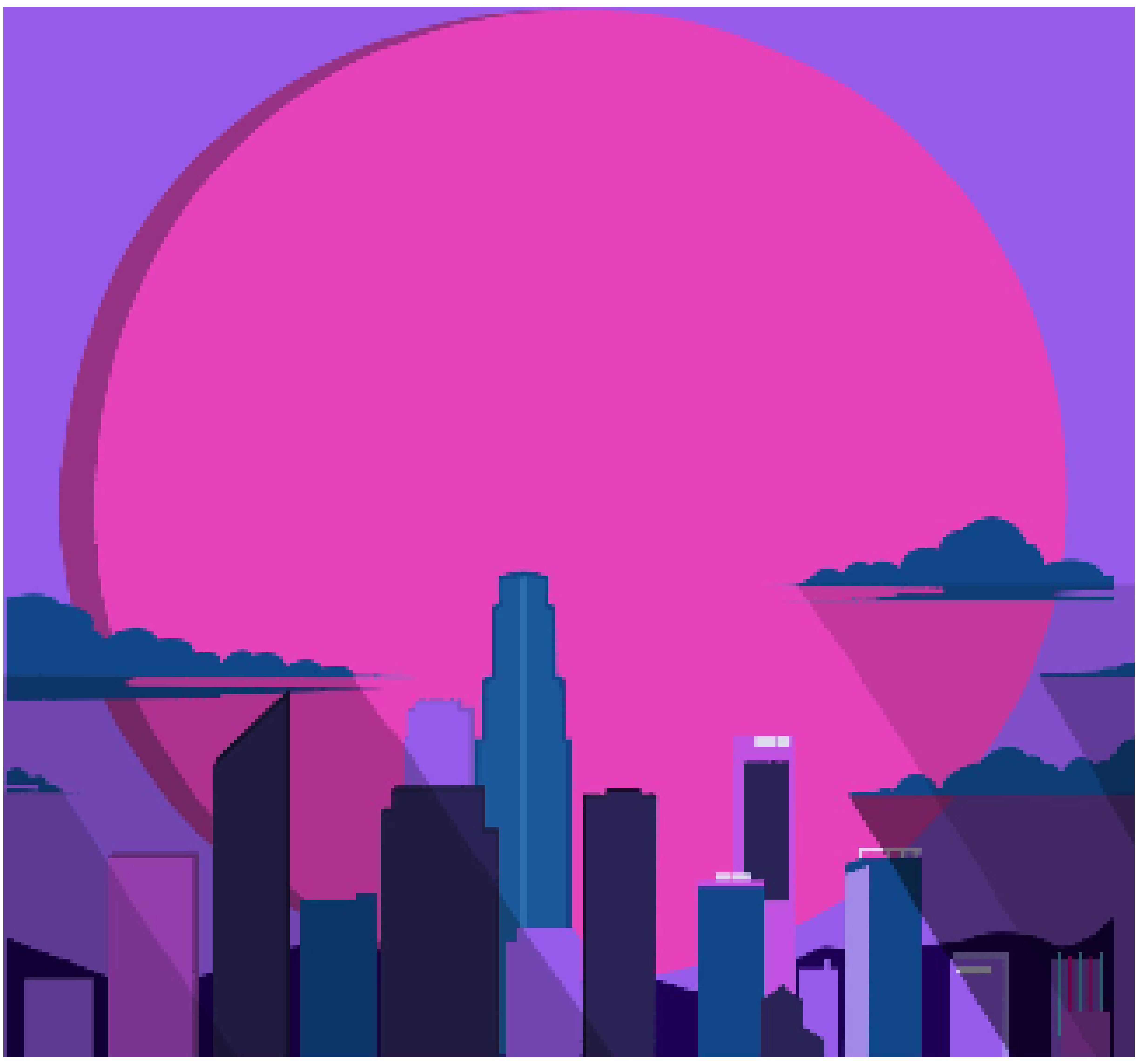 [01f1b3] pixel sunset bg