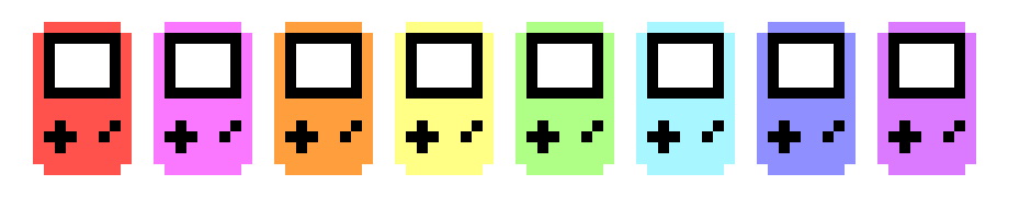 [9664c4] Rainbow GameBoy's