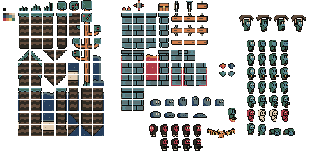 [722a74] Metroidvania Sprite Sheet