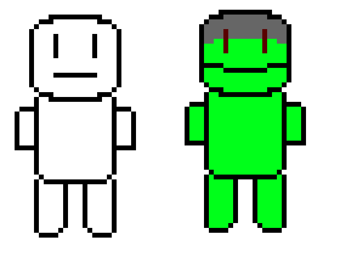 Stranger made giant/boss random man and giant/boss zombie)
