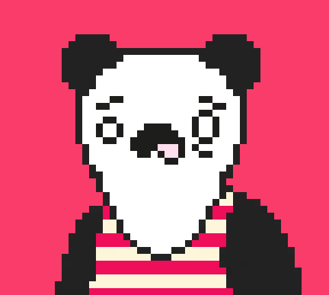 [570125] Panda Tank Top Pink