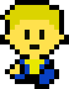 [9664c4] vault boy but its a mother 1 sprite
