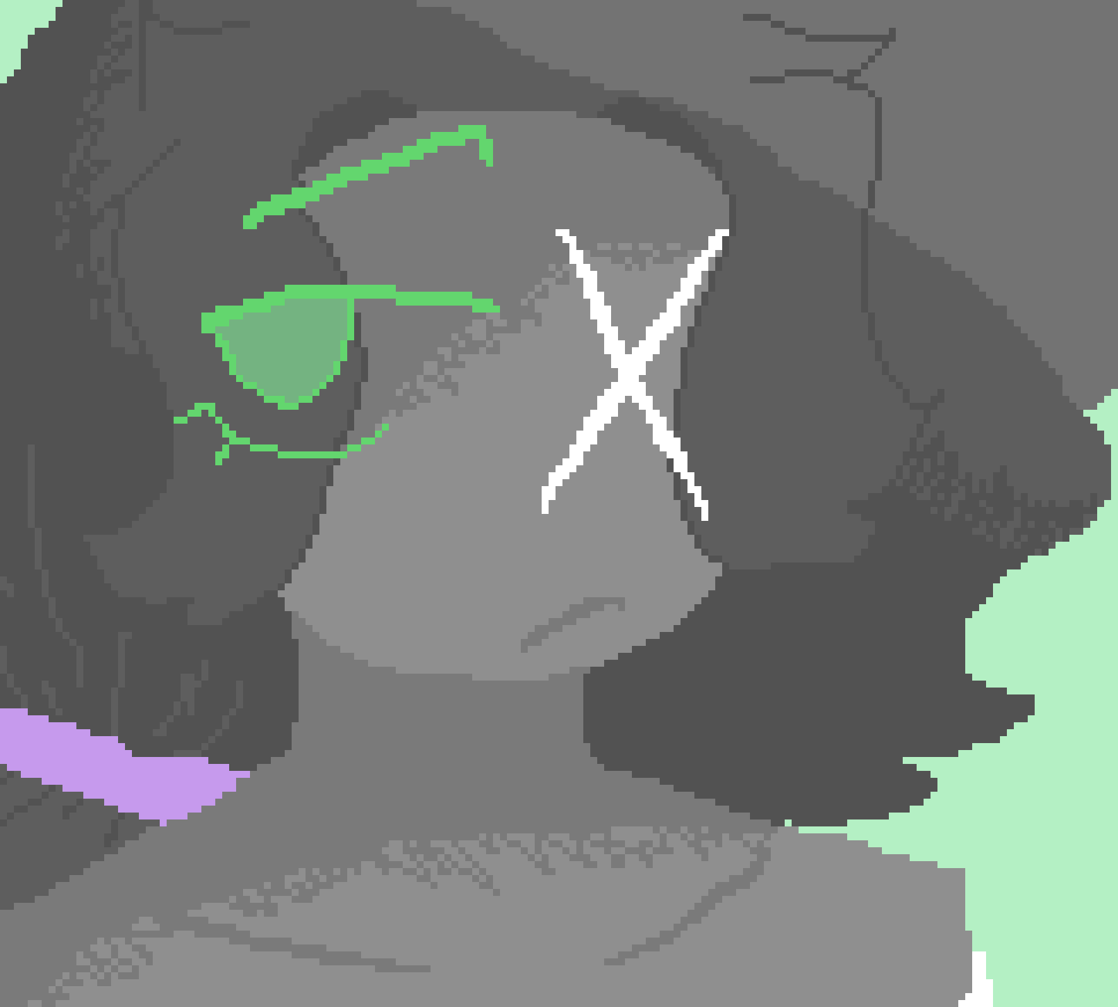 [dfd87c] Xenoxx  is  genderless,  and it's colorblind, it can only see  shades  of  green