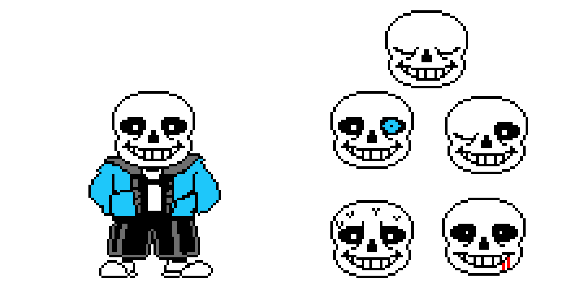 sans with alternate heads