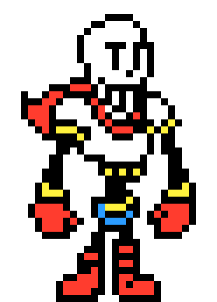 [95be89] NYEH HEH HEH | Guess what game, this sprite, of Papyrus, is from