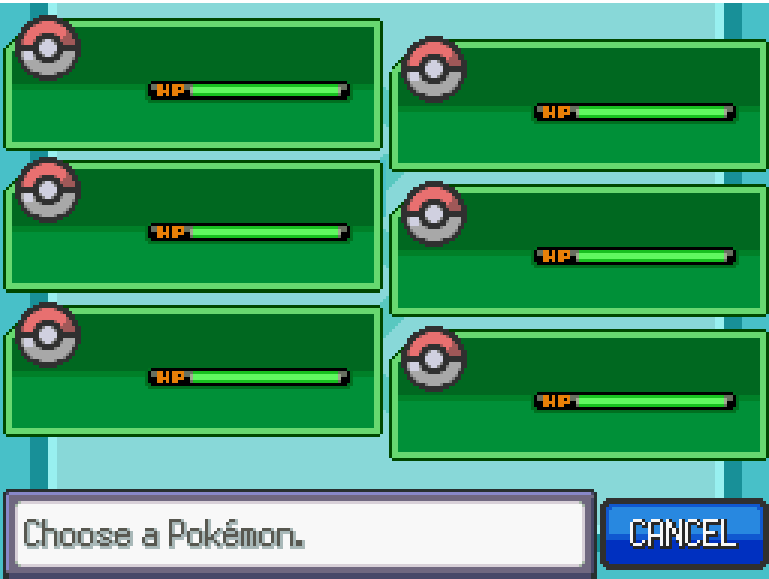 [db48ac] pokemon selecte screen