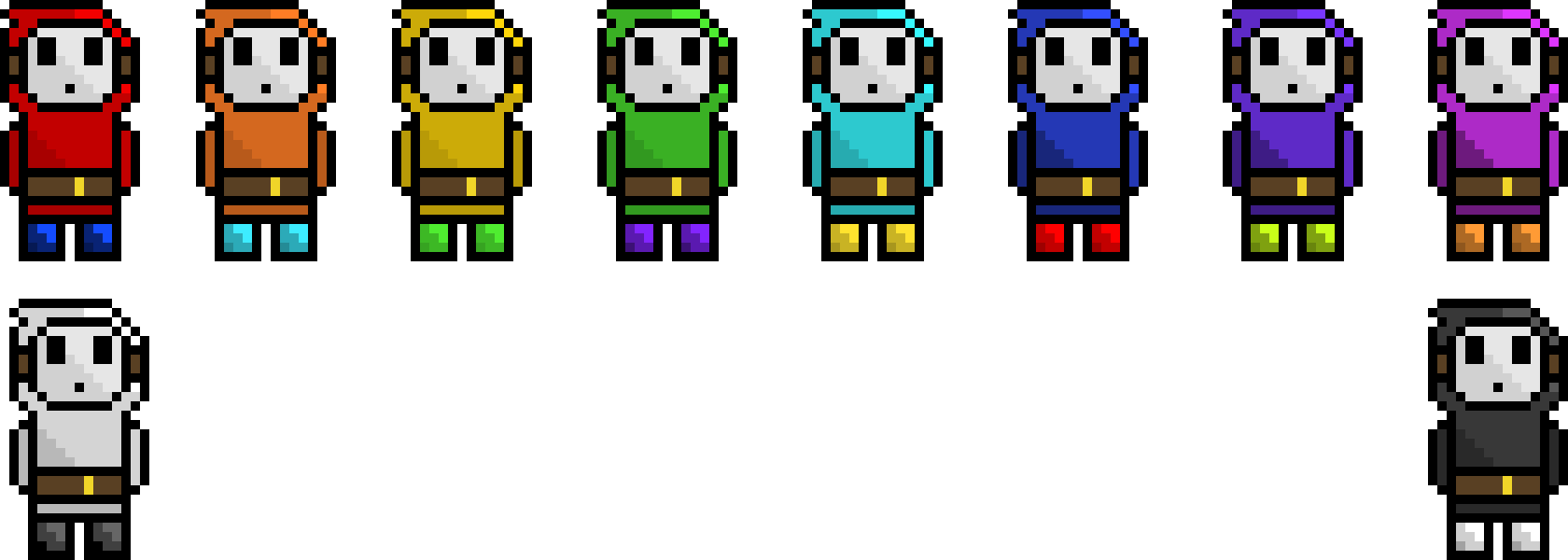 [9664c4] shy guy colorations